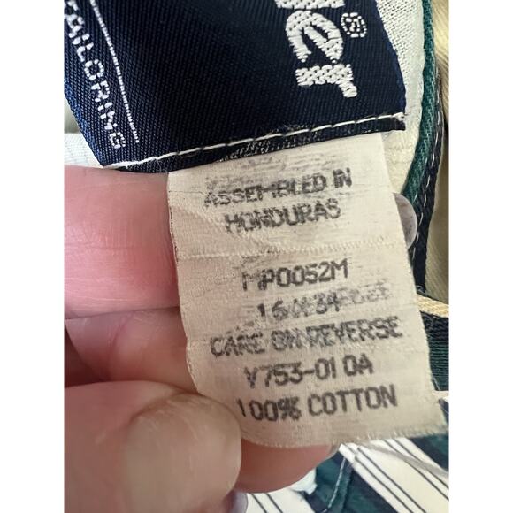 WRANGLER Vintage 90's Striped Cowboy Cut Reg Fit X-Long Tails Button Shirt 16x34 - Picture 10 of 13